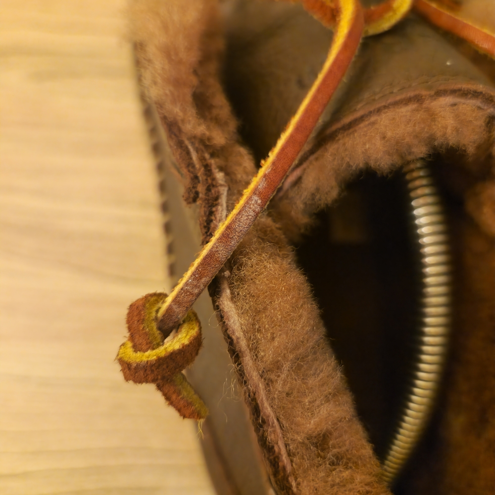 L.L. Bean Men's Leather Moccasin Fur-Lined Slippers - Brown - Size 11 - Picture 9 of 9